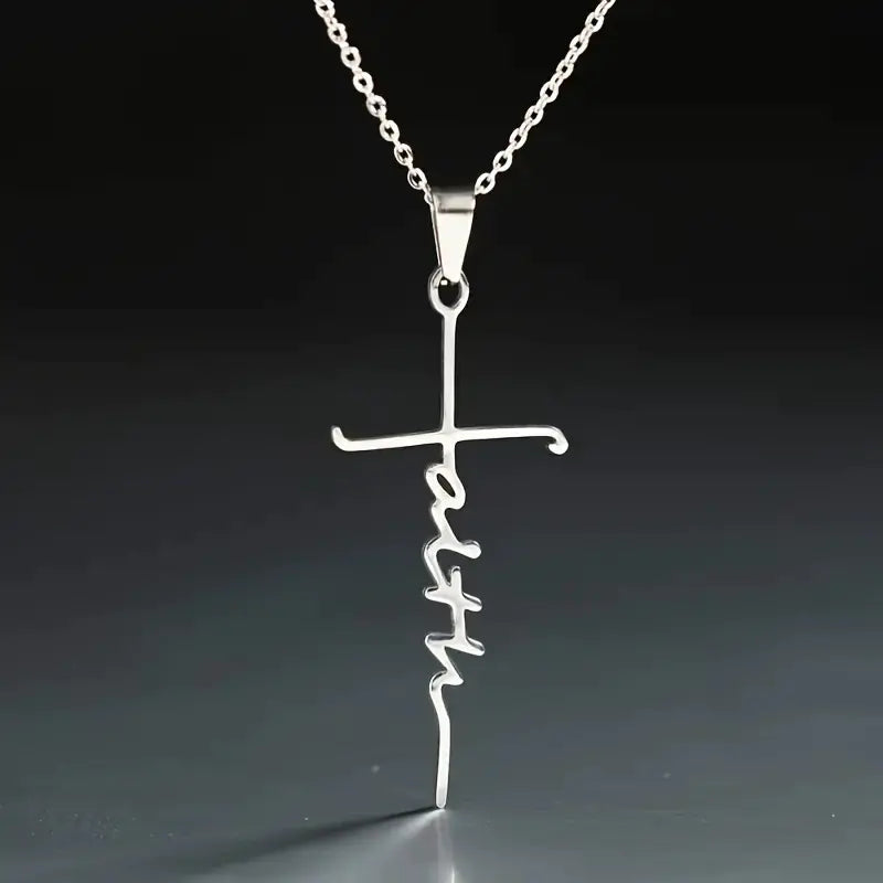 Fashion Cross Pendant Necklace - Alloy Faith Jewelry