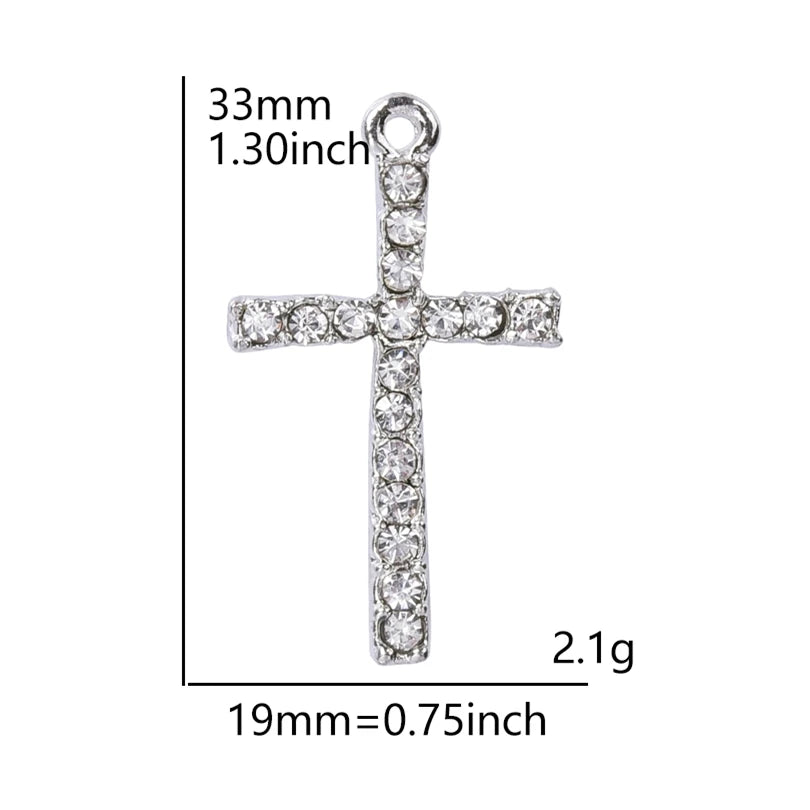 Cross Charm Necklace Crystal Pendant Necklaces For Women Men Accessories Rhinestone Christ Crosses Choker Gift Fashion Jewelry