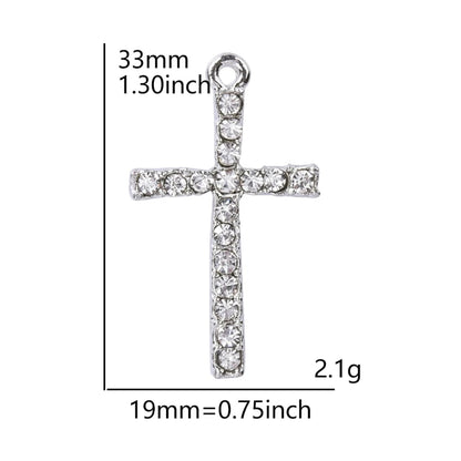 Cross Charm Necklace Crystal Pendant Necklaces For Women Men Accessories Rhinestone Christ Crosses Choker Gift Fashion Jewelry
