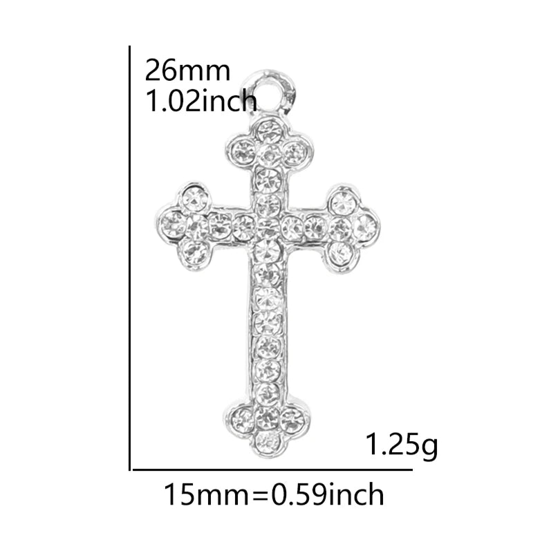 Cross Charm Necklace Crystal Pendant Necklaces For Women Men Accessories Rhinestone Christ Crosses Choker Gift Fashion Jewelry