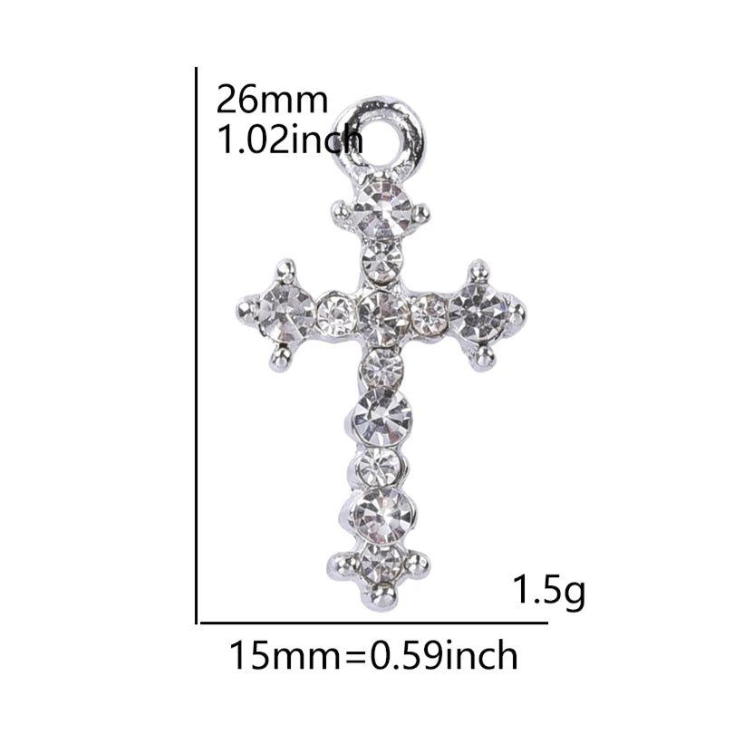 Cross Charm Necklace Crystal Pendant Necklaces For Women Men Accessories Rhinestone Christ Crosses Choker Gift Fashion Jewelry