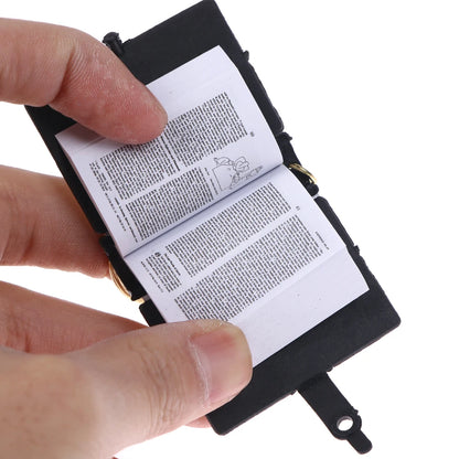 Metal Mini Bible Keychains English HOLY BIBLE Small Size Jesus Cross Keyrings For Sunday School Prize