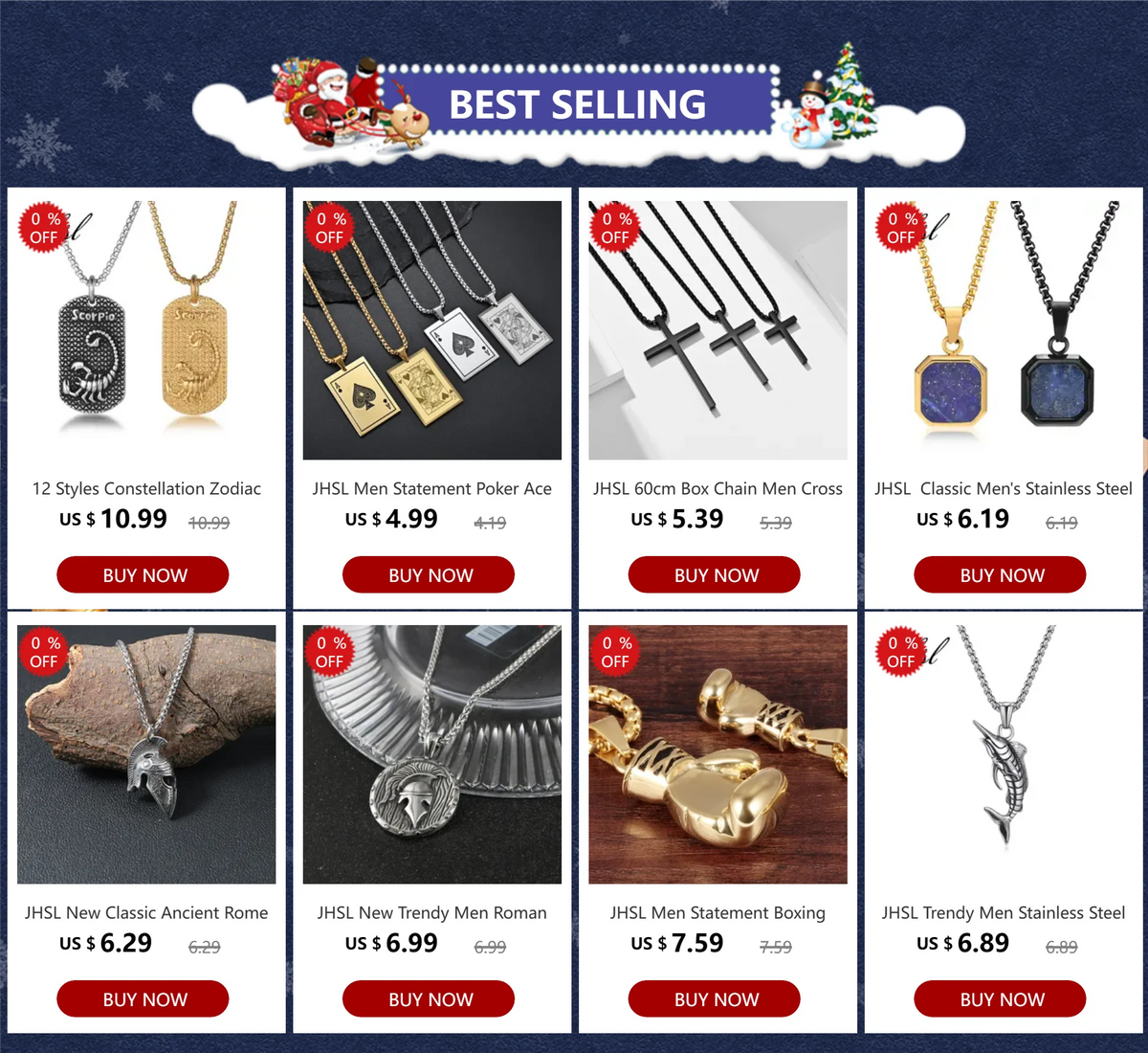 60cm Men Christian Cross Necklace Pendants Fashion Jewelry Stainless Steel Black Gold Color Dropship