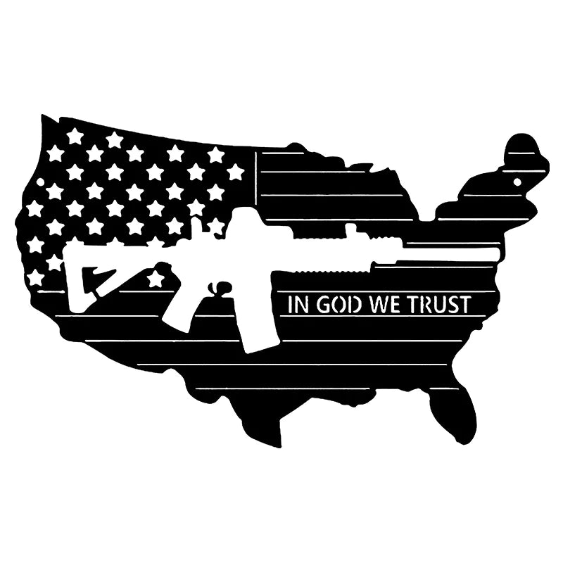 Faith Map Metal Wall Art