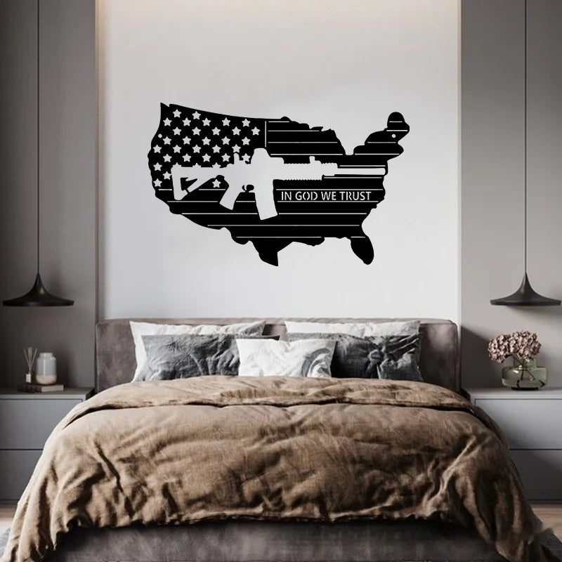 Faith Map Metal Wall Art